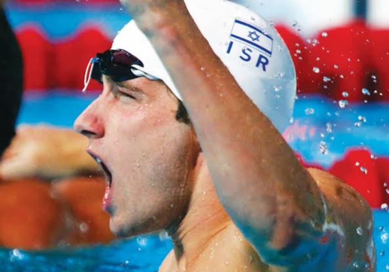 Israeli swimmer Guy Barnea