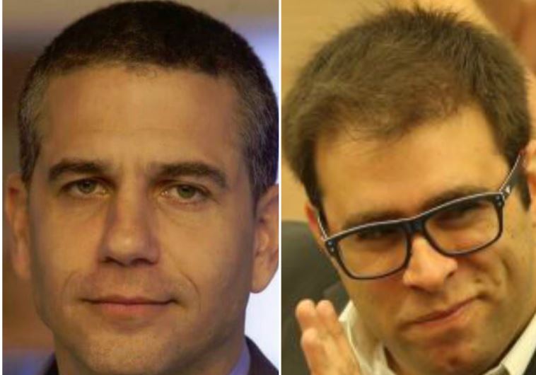 Likud MK Oren Hazan (R) and Bayit Yehudi MK Yinon Magal