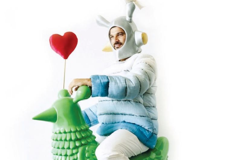 Spanish artist Jaime Hayon has fun on his creation ‘Green Chicken.'