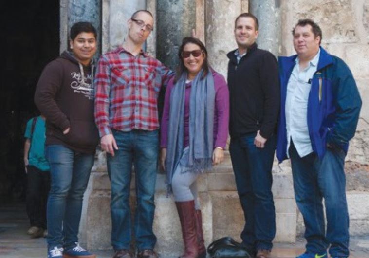 VISITING THE capital’s Old City are, from left, bloggers Utkarsh Lokesh, Terry Heick, Lisa Nielsen, David Wilson and Ronnie Burt.