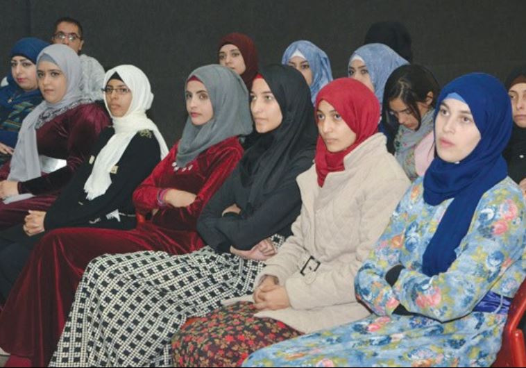 ISRAELI ARABS attend the Abraham Fund’s national service launch event in Kalansuwa last week