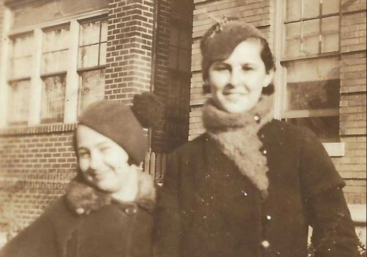 THE AUTHOR’S mother Saralee at age nine (left), next to her sister Alice in Brooklyn, NY.