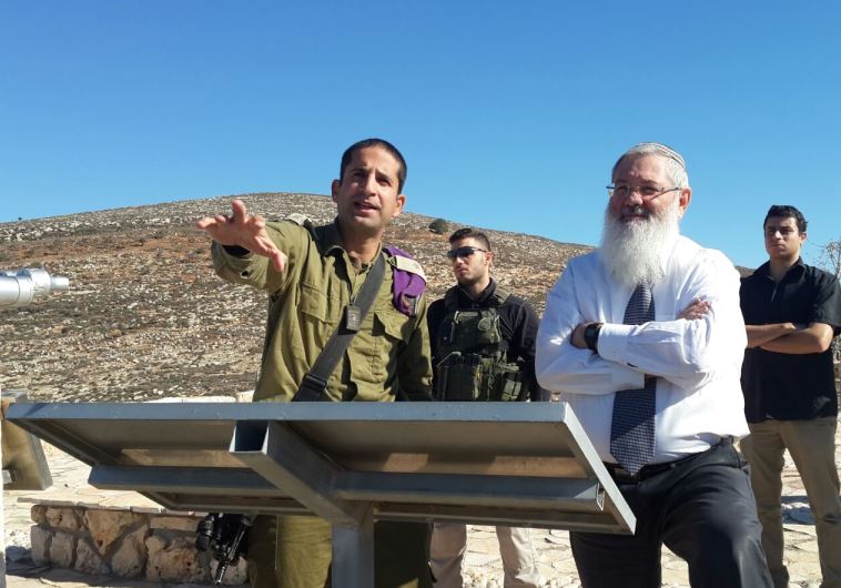 Deputy Defense Minister and Bayit Yehudi MK Eli Ben-Dahan visiting the Givati Brigade's Tomer Company in the Shomron