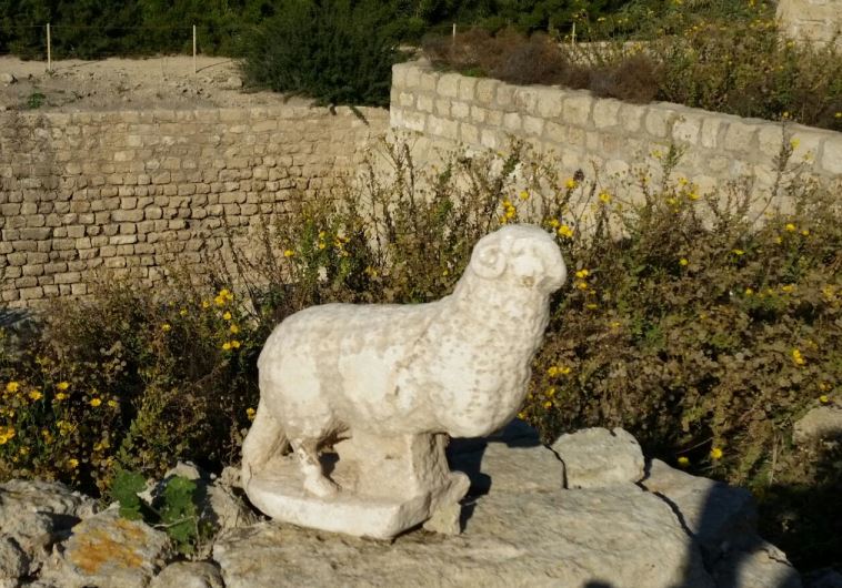 Byzantine era statue of lamb found in Caesarea‏
