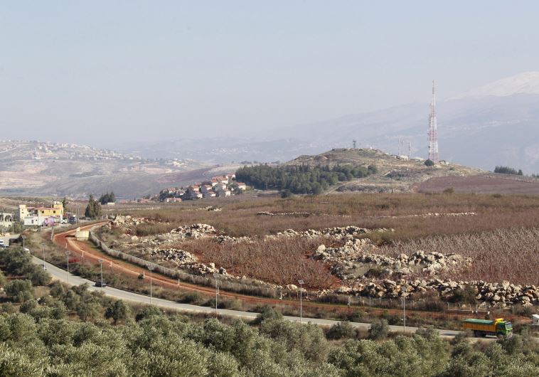 A general view shows the Lebanese-Israeli border as seen from Kfar Kila village, southern Lebanon December 21, 2015