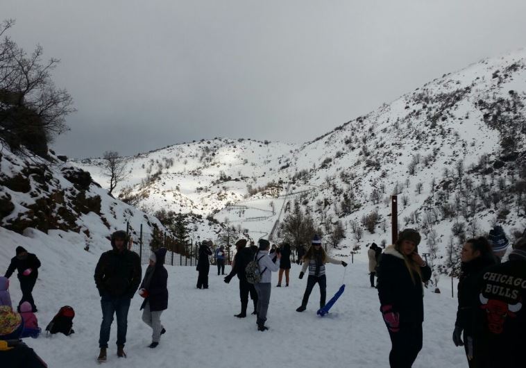 Snow on Mount Hermon, January 9, 2015 