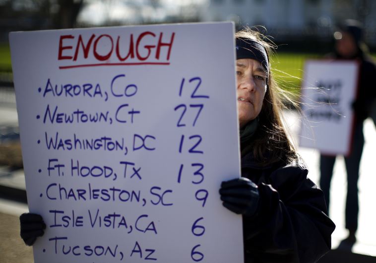 Gun control activists rally in front of the White House in Washington, January 4, 2016. 