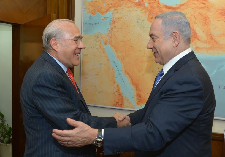 OECD Secretary General Angel Gurría presents the fourth OECD Economic Survey of Israel to Prime Minister Benjamin Netanyahu‏