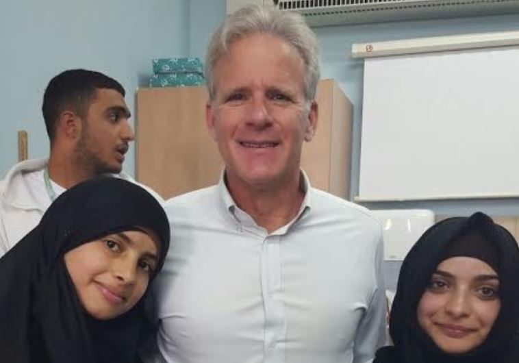 MK Michael Oren with Beduin women who participate in national service today in the Negev