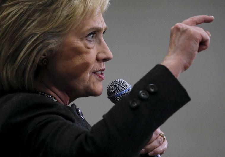 US Democratic presidential candidate Hillary Clinton speaks with supporters during a campaign rally in Manchester, New Hampshire