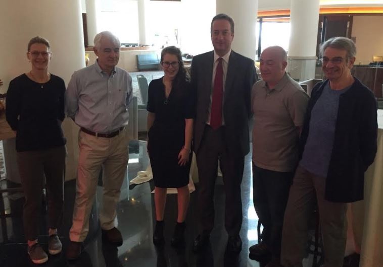 Winners of the WIZO UK Commitment award with Ambassador David Quarrey in Tel Aviv