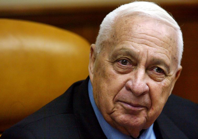 Then-premier Ariel Sharon attends a cabinet meeting in 2005