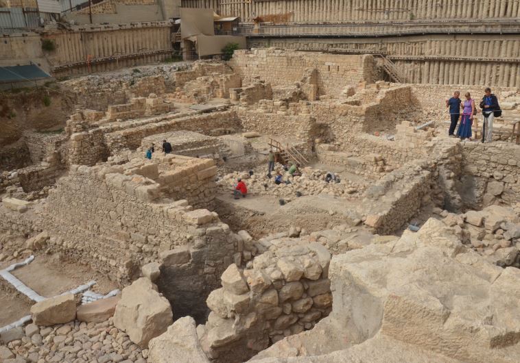 A view from the Jerusalem excavation site in the City of David‏