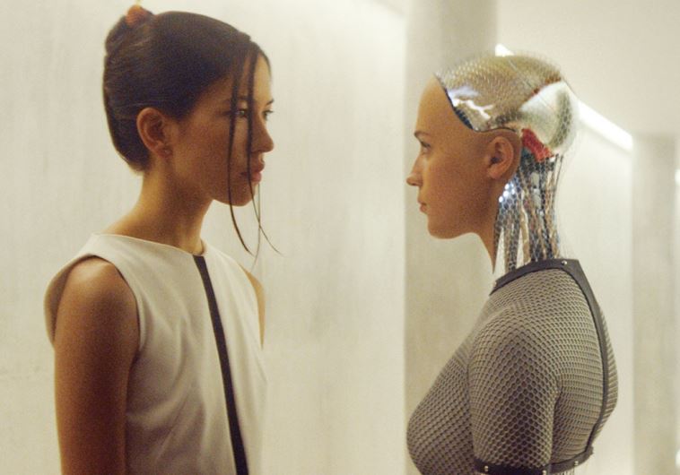 A scene from sci-fi thriller ‘Ex Machina,’ which follows a talk on language and fantasy