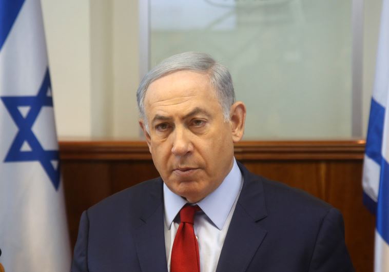 Prime Minister Benjamin Netanyahu at the weekly cabinet meeting, March 20, 2016