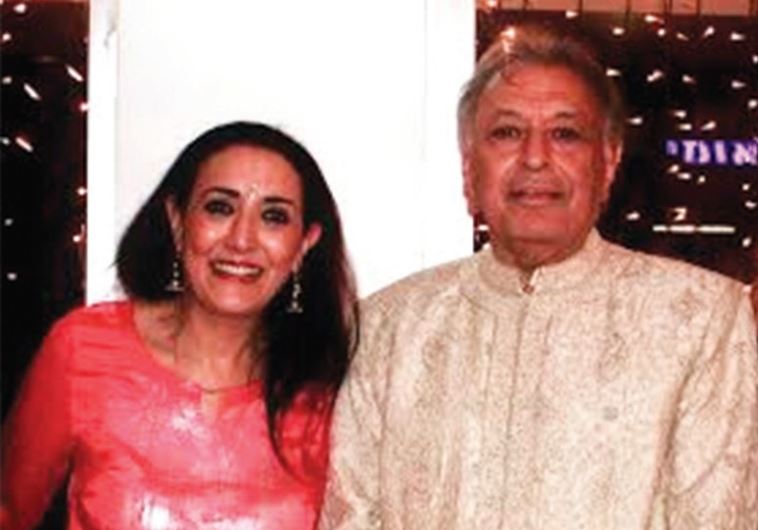 REENA PUSHKARNA with Zubin Mehta at his 80th birthday party, which she hosted with her husband, Vinod.