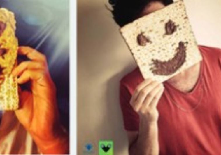 People show off their Matza Smiles to help those in need on Passover