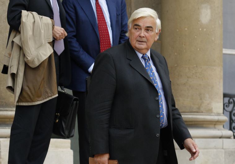 Credit Mutuel's Director General Michel Lucas, leave the Elysee Palace after a meeting with France's President Nicolas Sarkozy