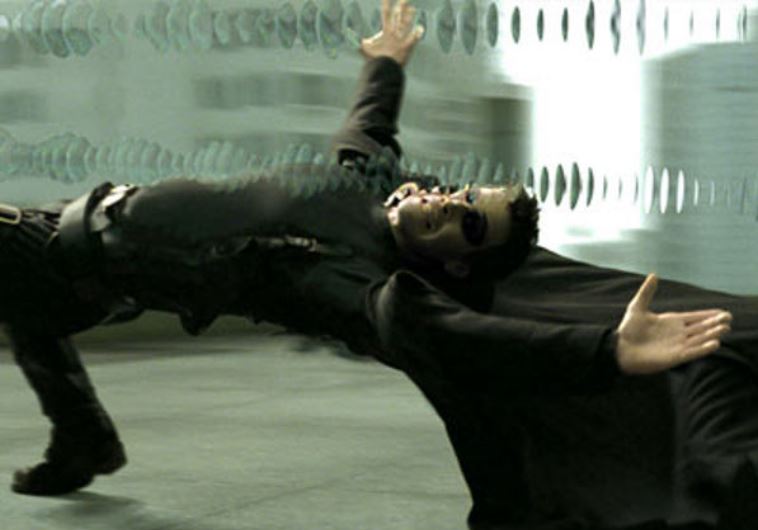 Keanu Reeves as Neo in the Matrix trilogy, a huge leap forward in terms of slow motion cinema