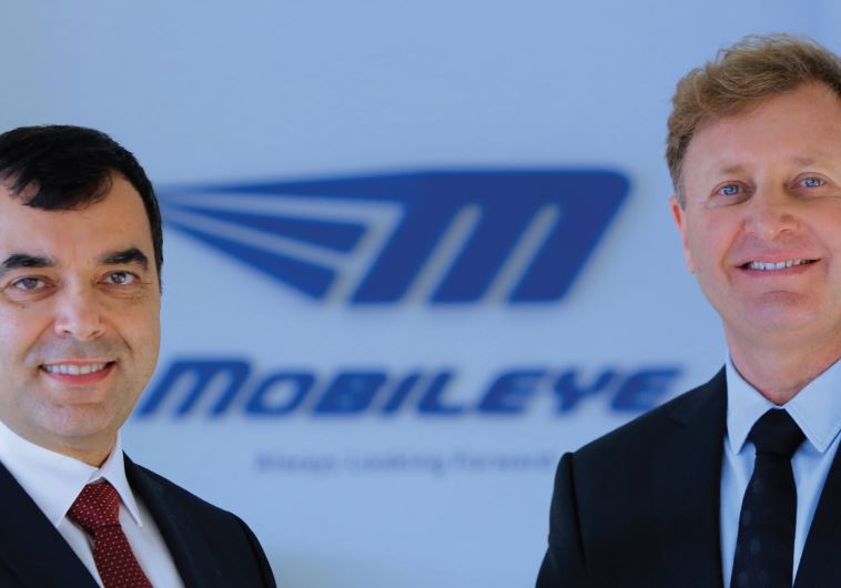 Mobileye founders Prof. Amnon Shashua (left) and Ziv Aviram