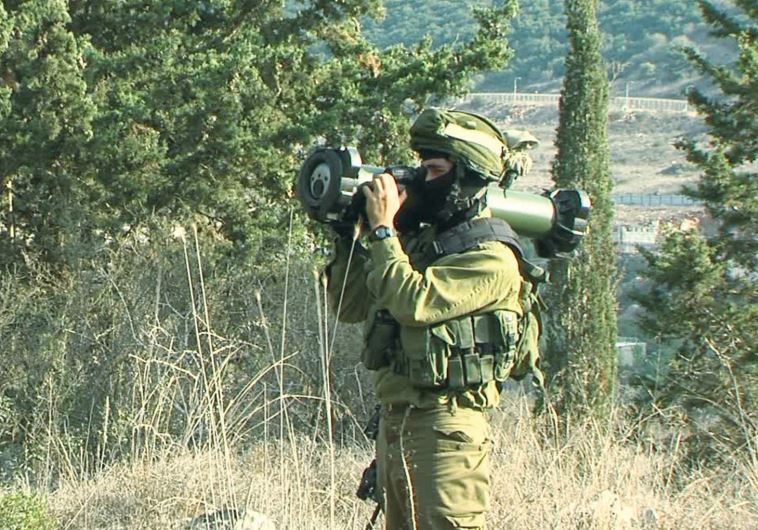 A SOLDIER prepares to fire Rafael’s Spike short range missile accurate to 1,500 meters.
