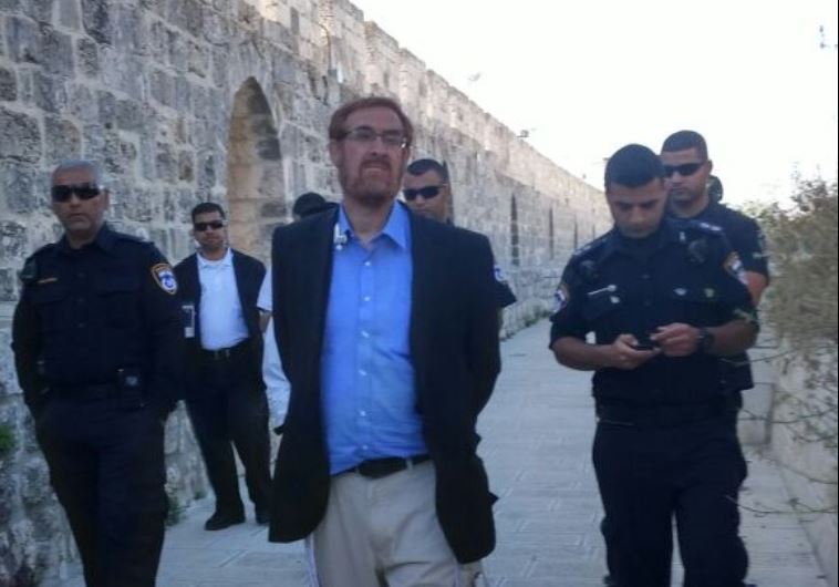 Yehuda Glick at Temple Mount.