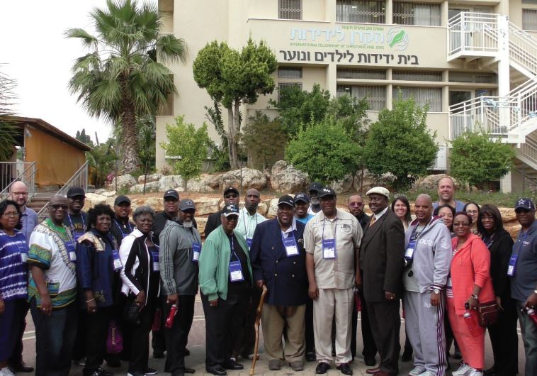 Leaders from the National Baptist Convention of America visit the International Fellowship of Christians and Jews’ Neveh Michael Children’s Home in Pardes Hanna this week.