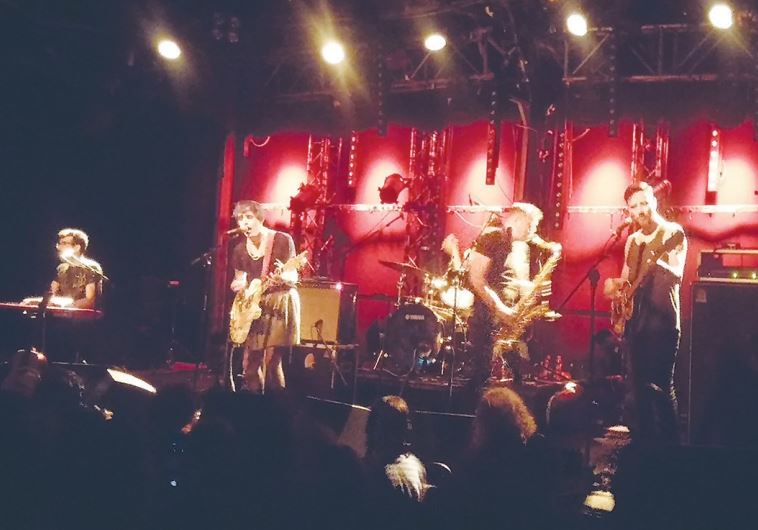 EZRA FURMAN (2nd from left) and The Boyfriends charm local fans at Tel Aviv’s Barby Club.