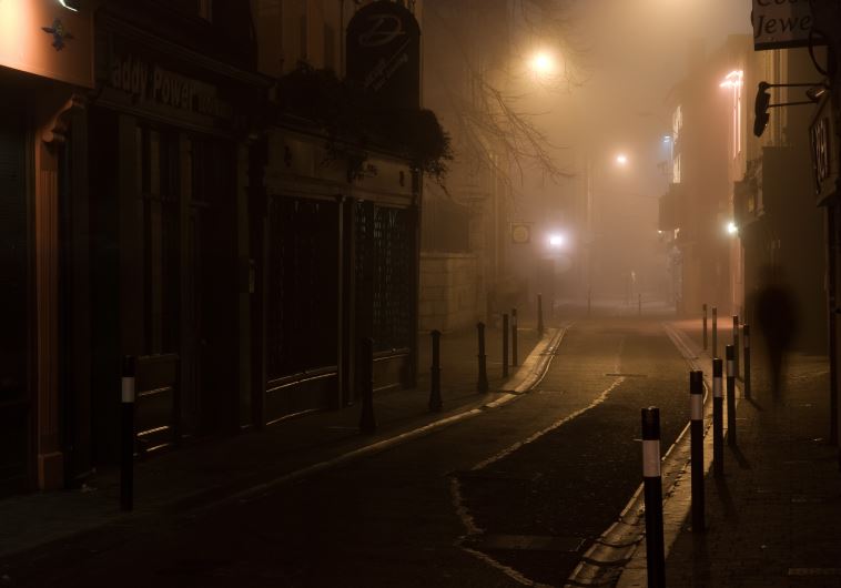City street at night (illustrative) 