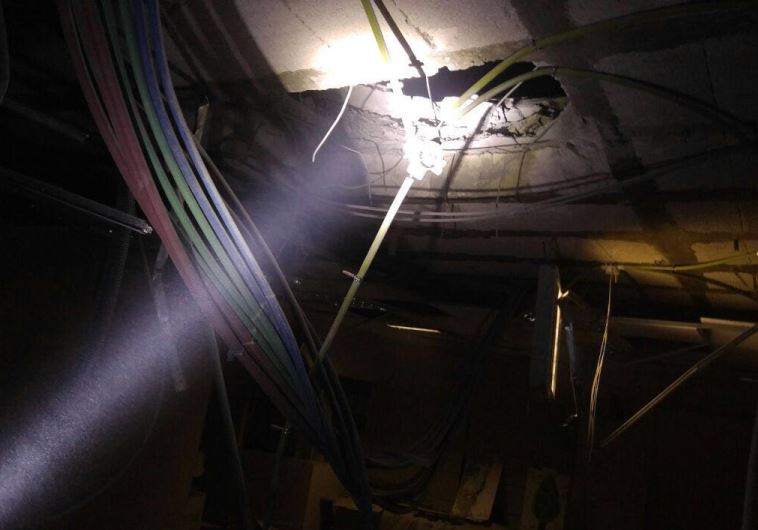 Damage caused to building in Sderot by rocket.