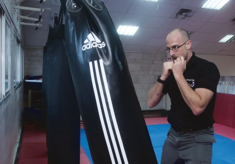 Doing martial arts since age four: David Djaoui works the punching bag