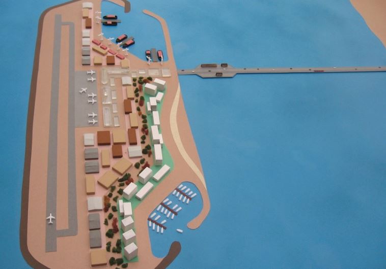 AN ARTIST’S rendition of a Gaza port on a man-made island.