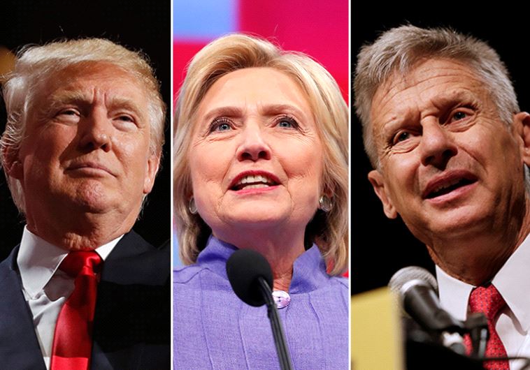 Trump, Clinton and Johnson