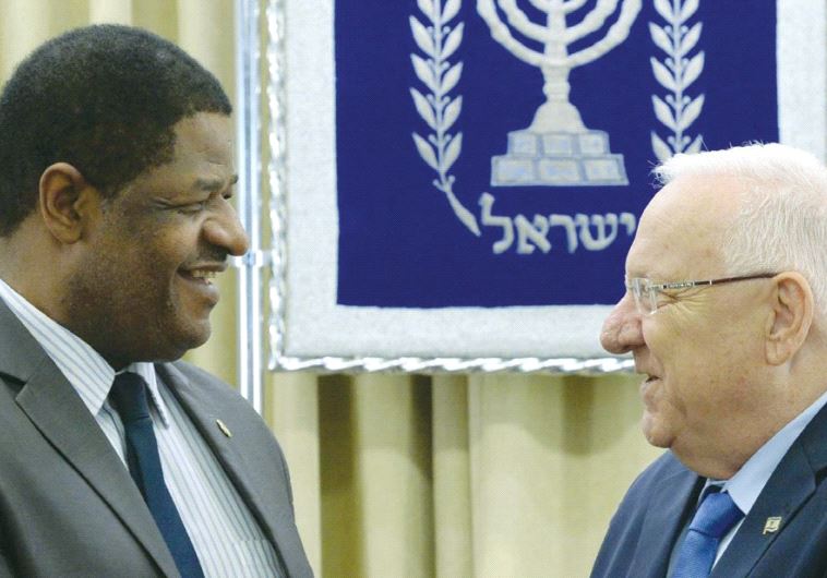 PRESIDENT REUVEN RIVLIN meets President of the Economic Community of West African States Marcel Alain de Souza on Monday.