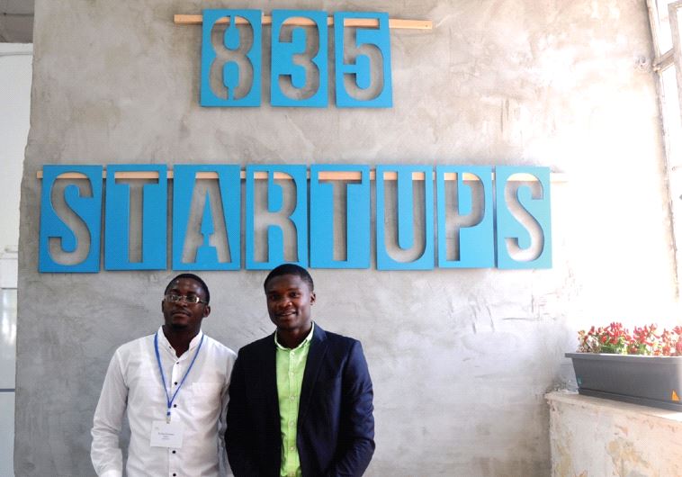 Efarm co-founder Epafred Minuifuong and programmer Eyong Kevin are one of the 48 start-up teams accepted to this year’s firstever group of finalists in Israel