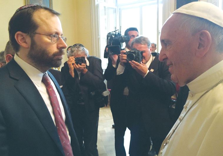 THE AUTHOR meeting Pope Francis.