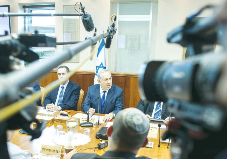 PRIME MINISTER Benjamin Netanyahu addresses a recent weekly cabinet meeting in Jerusalem