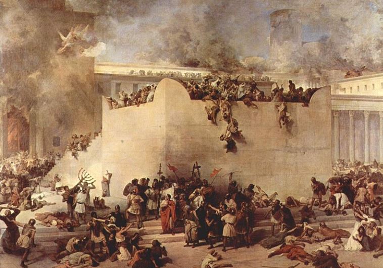 The destruction of the Temple of Jerusalem by Francesco Hayez
