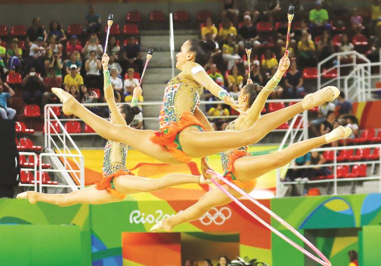 Israel's Olympic rhythmic gymnastics team 
