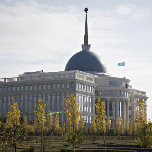 A general view of Akorda, the official residence of Kazakhstan's President, in Astana, Kazakhstan.
