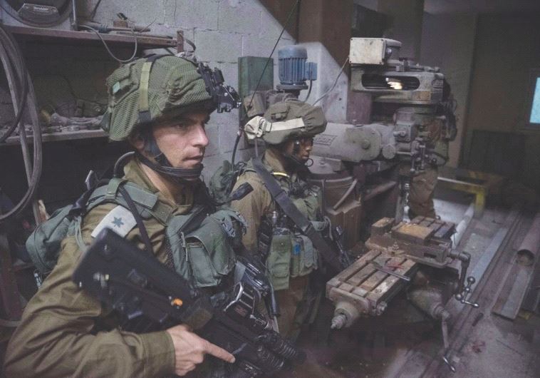 IDF TROOPS raid a West Bank weapons workshop this week.