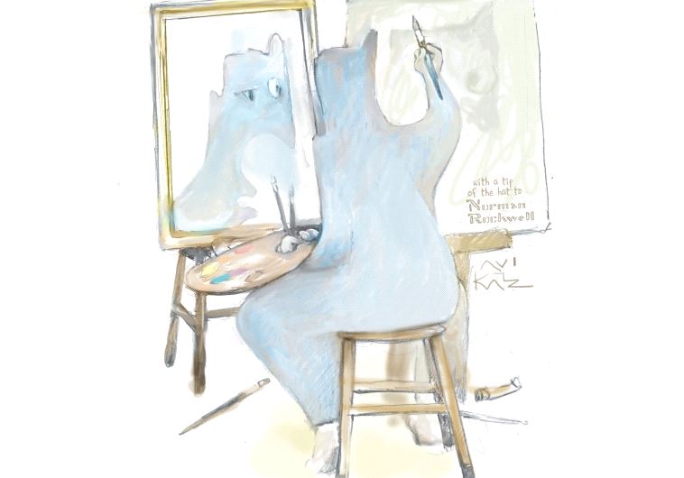 Painting by Avi Katz