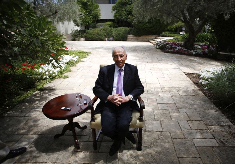 Shimon Peres during an interview with Reuters at his residence in Jerusalem, June 2013