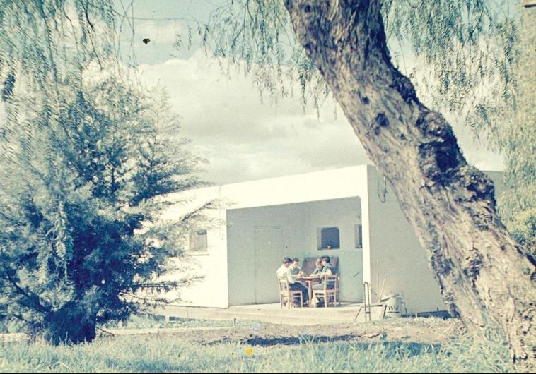The library at Kibbutz Shamir, long before author David Leach arrived to volunteer there