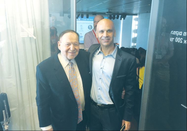ROM HENDLER (right), founder and managing partner of InnoVel-Venture Capital, poses with American casino magnate Sheldon Adelson during a conference on tourism at the Peres Center for Peace in Tel Aviv last week