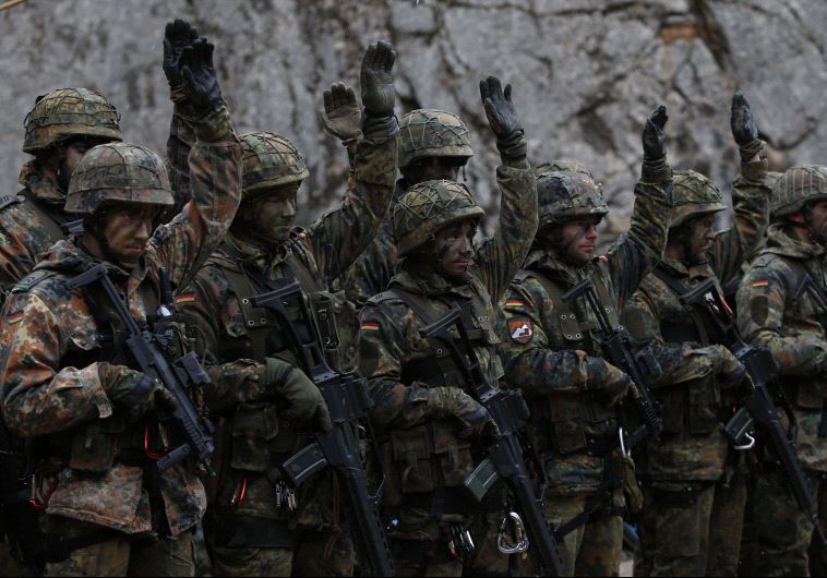German Bundeswehr army soldiers demonstrate their skills at Kaserne Hochstaufen (mountain infantry military barracks) in Bad Reichenhall, southern Germany, March 23, 2016