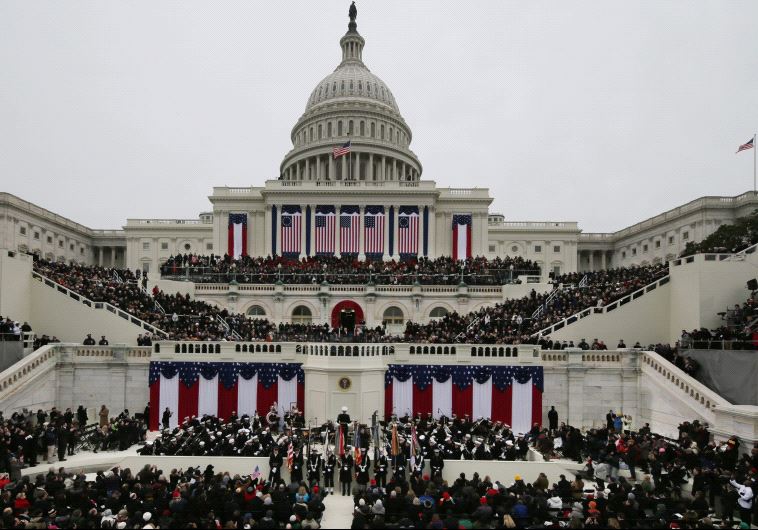 US President Barack Obama delivers his inaugural address during the presidential inauguration on the West Front of the US Capitol in Washington January 21, 2013.