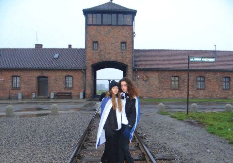 ABIGAIL LEIBLER and No’a Ehrman-Loebenberg on a trip to Birkenau, earlier this month