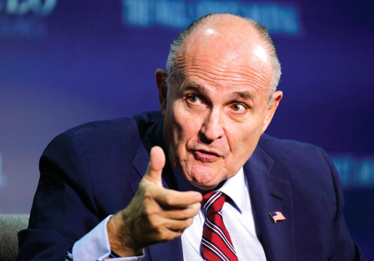RUDY GIULIANI, vice chairman of the Trump Presidential Transition Team, speaks at the Wall Street Journal CEO Council in Washington.