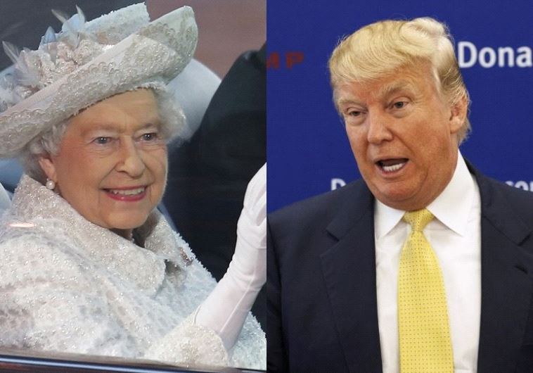 Queen Elizabeth and Donald Trump